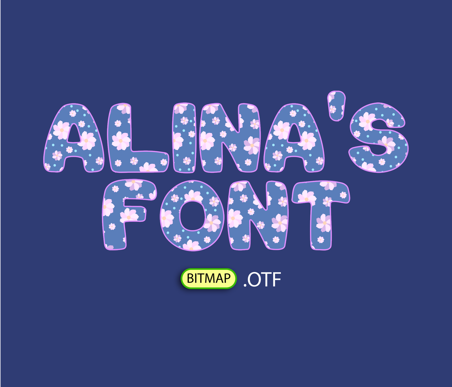 Flower Elegant Colored Pattern Font