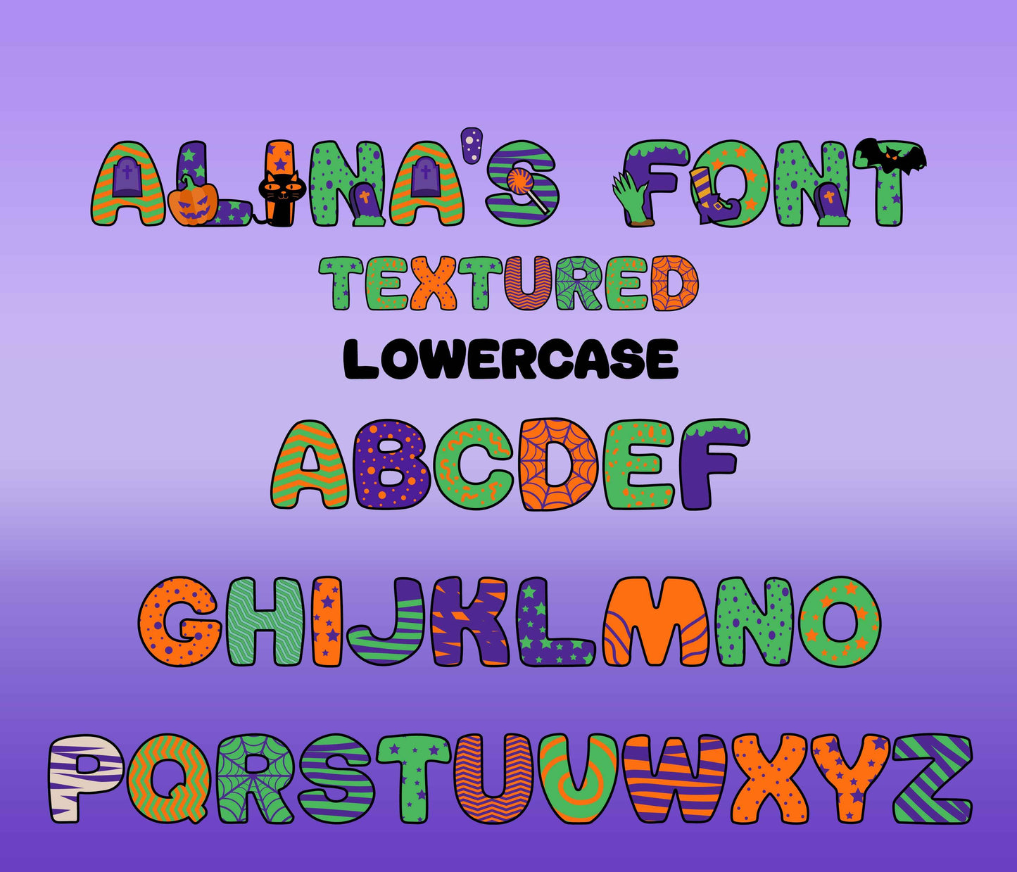 Halloween Color Font Textured - Alina's Fonts