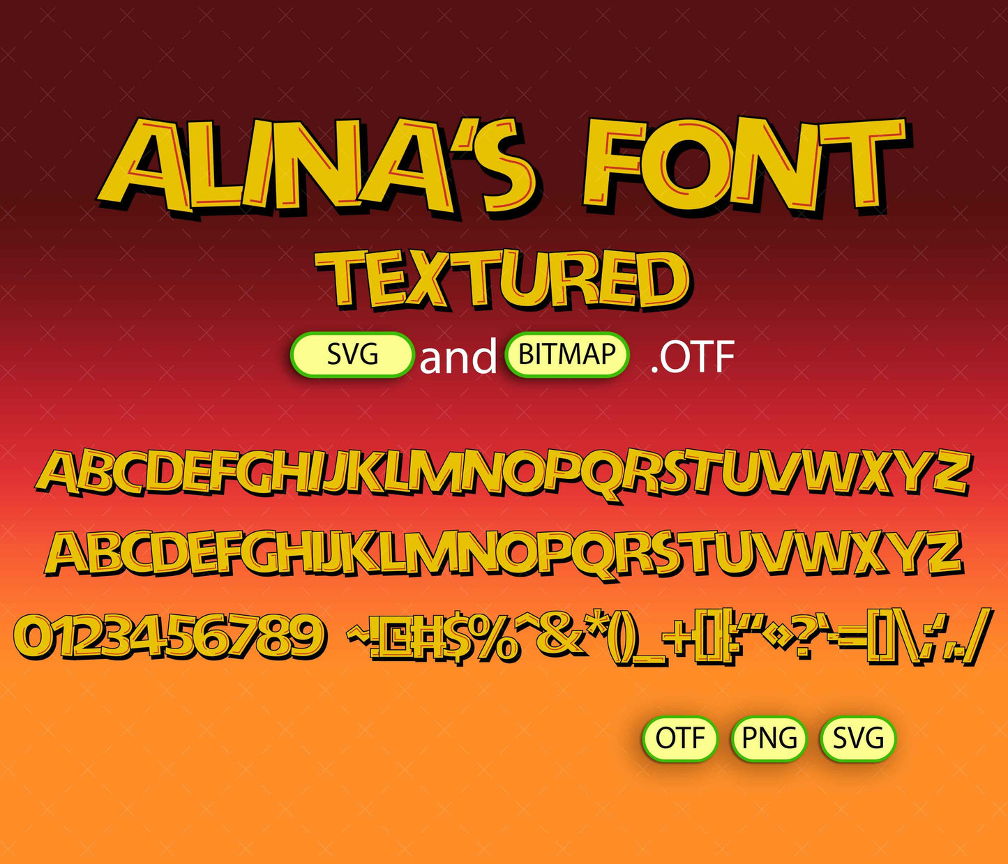 Toon Time Font Textured - Alina's Fonts