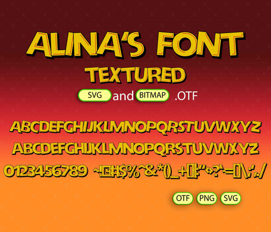 Toon Time Font Textured - Alina's Fonts