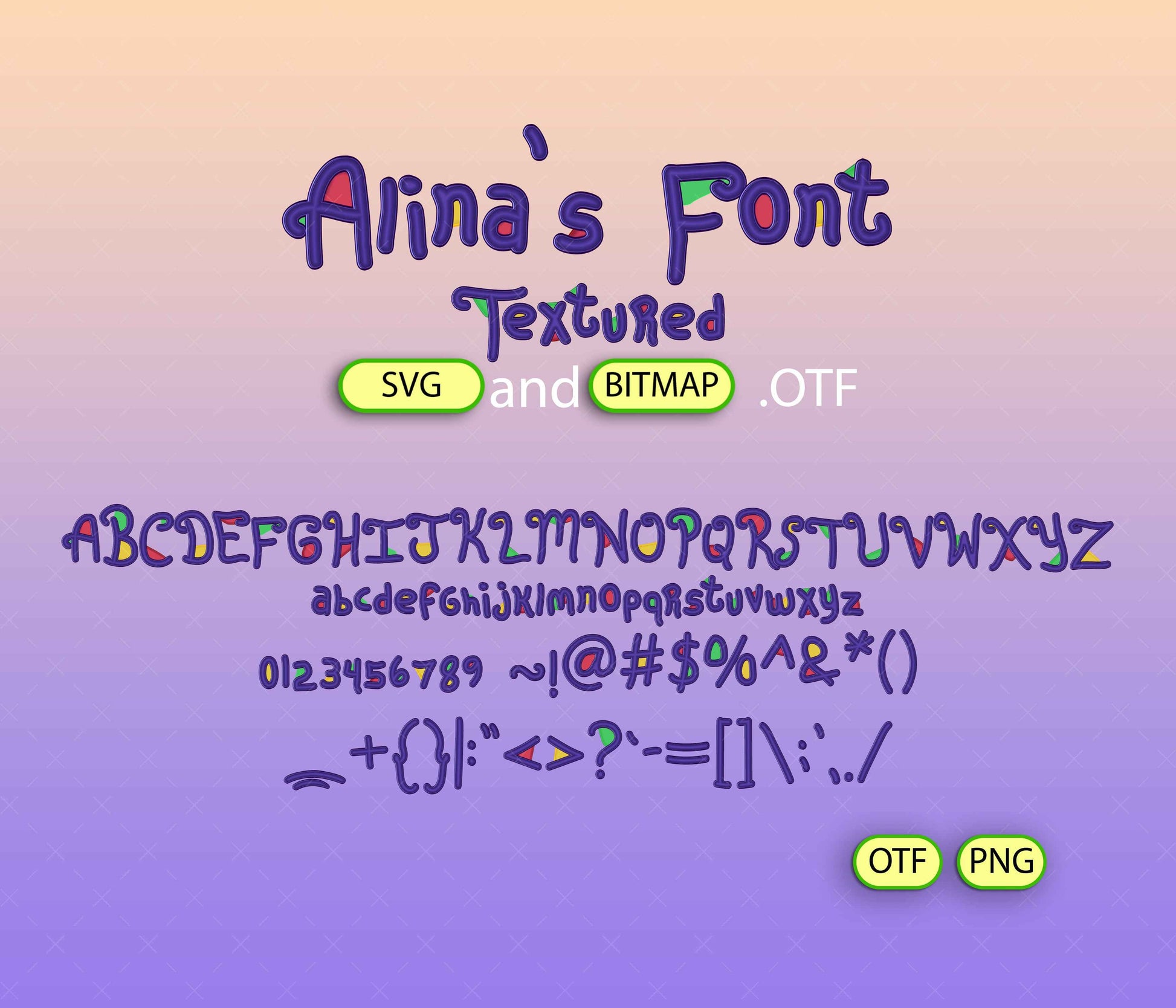 Toddler Adventures Font Textured - Alina's Fonts