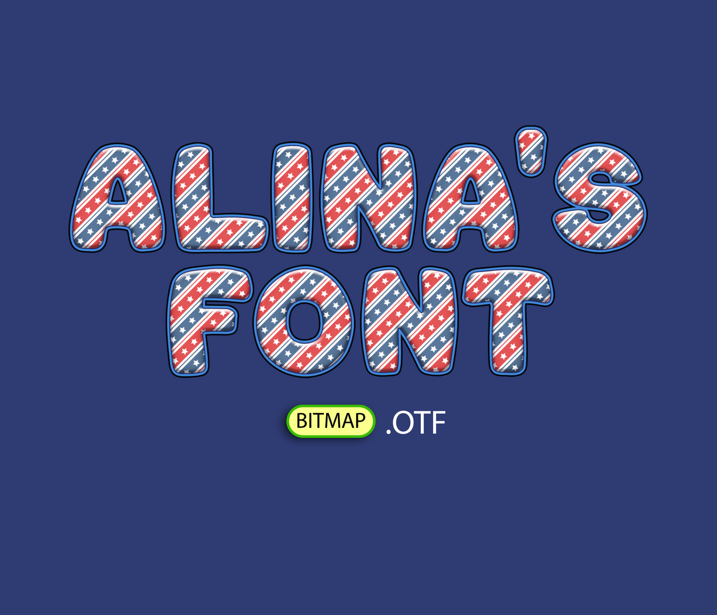 FREE Stars and Stripes Decorative Pattern Font