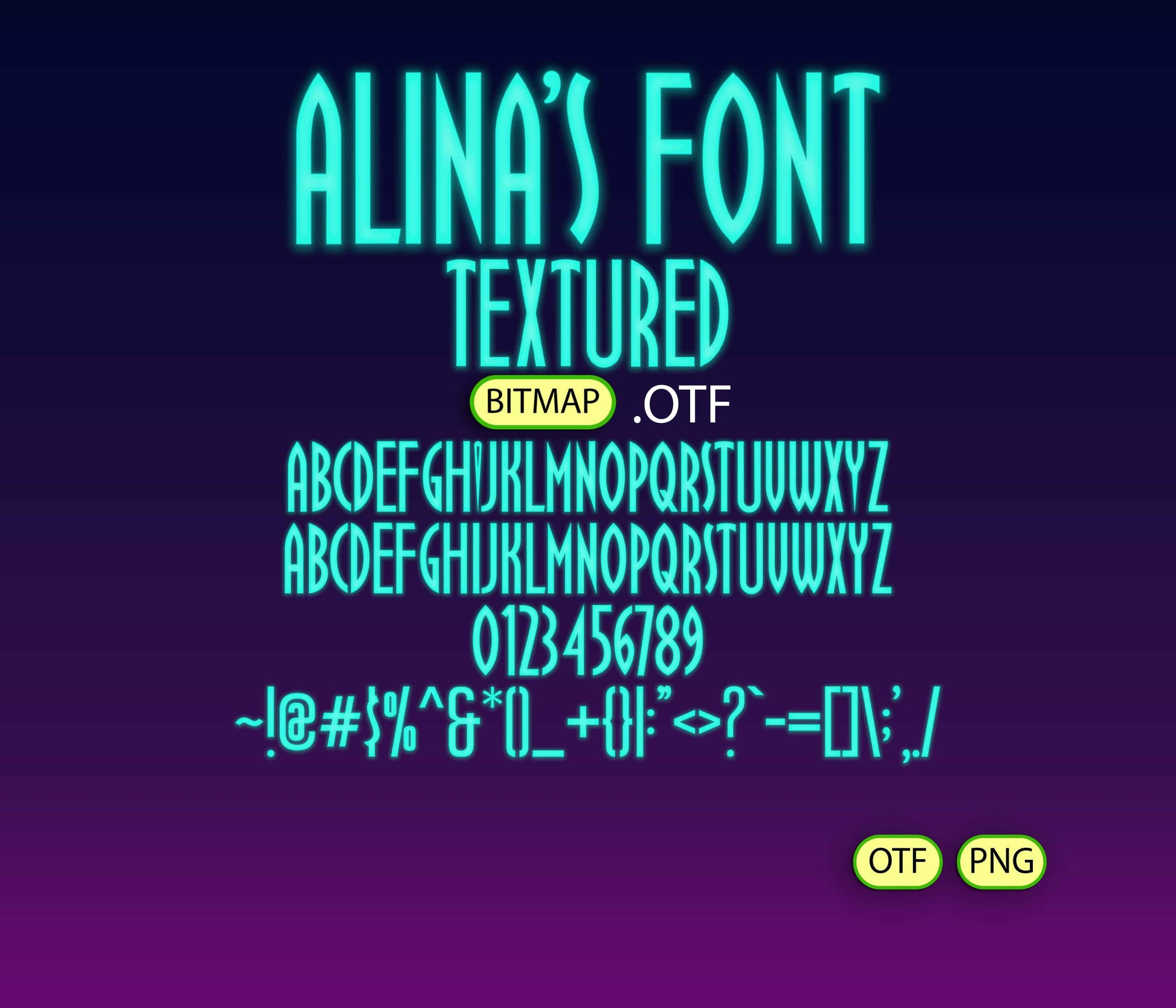 Fantasia Monster Font Textured - Alina's Fonts