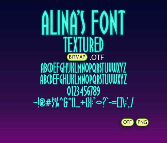 Fantasia Monster Font Textured - Alina's Fonts