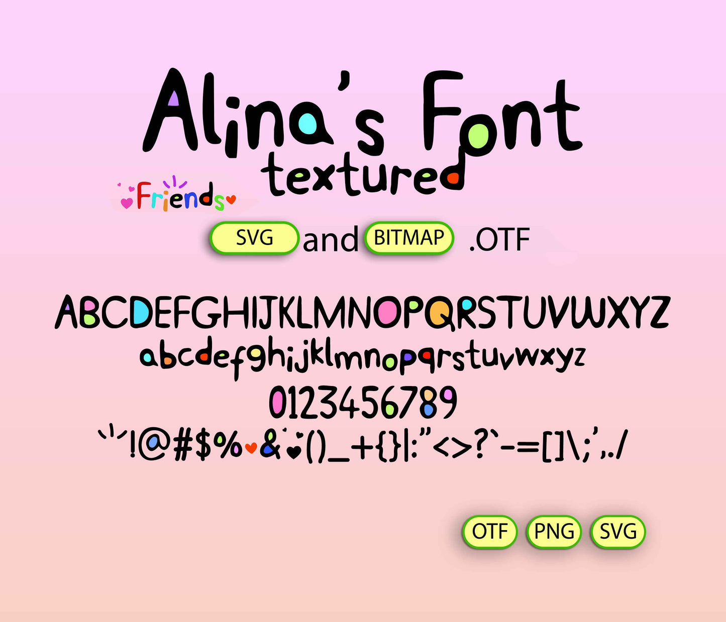 Friendship Font Textured - Alina's Fonts