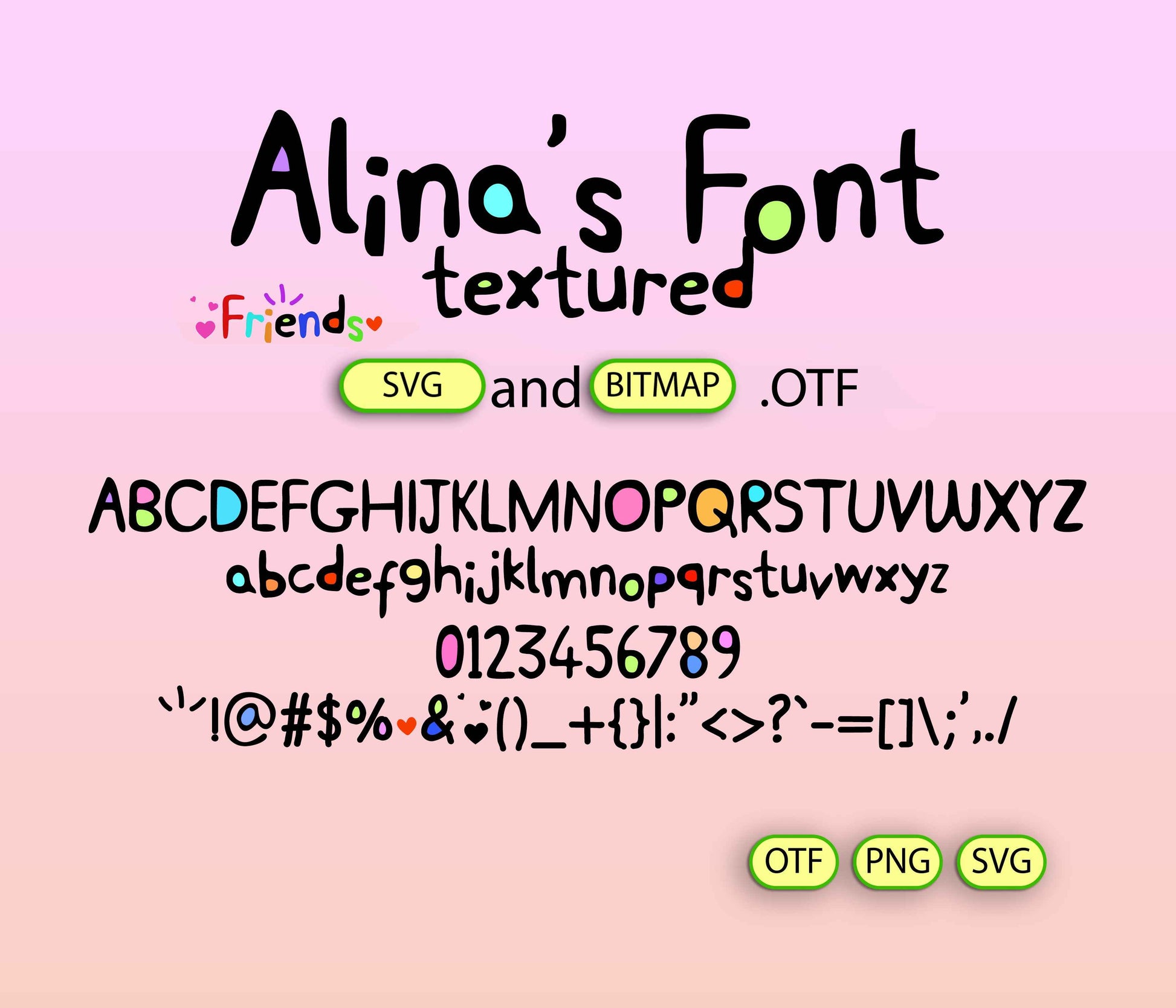 Friendship Font Textured - Alina's Fonts