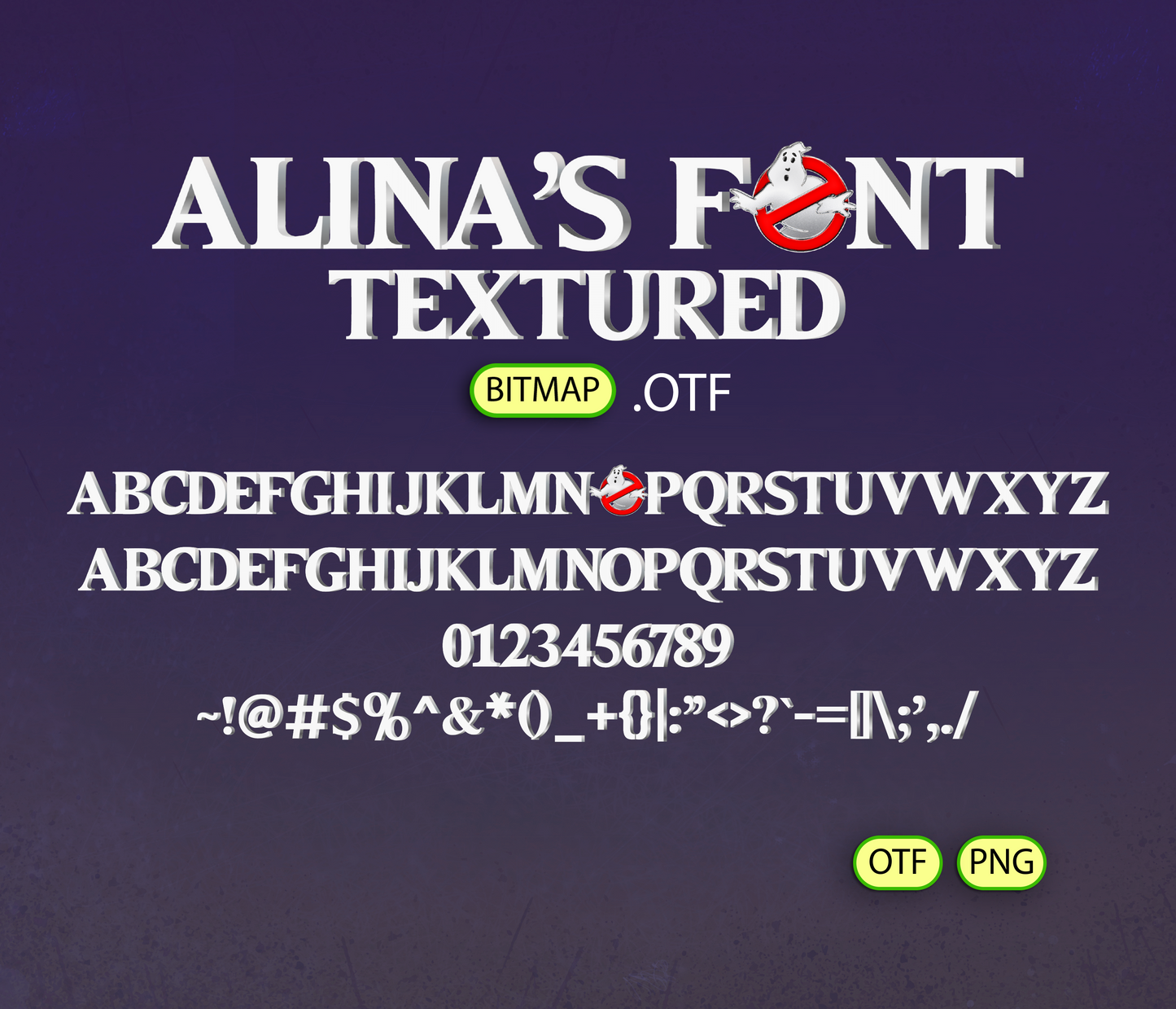 Ghostly-Icy Fusion Font Textured - Alina's Fonts