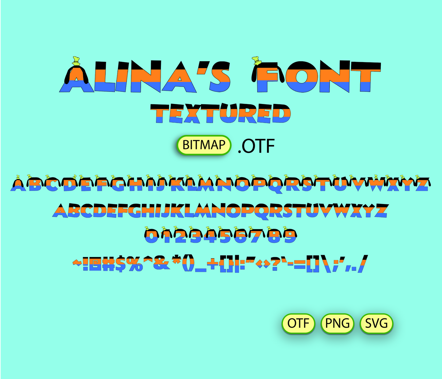 Clumsy Bumbling Pattern Font