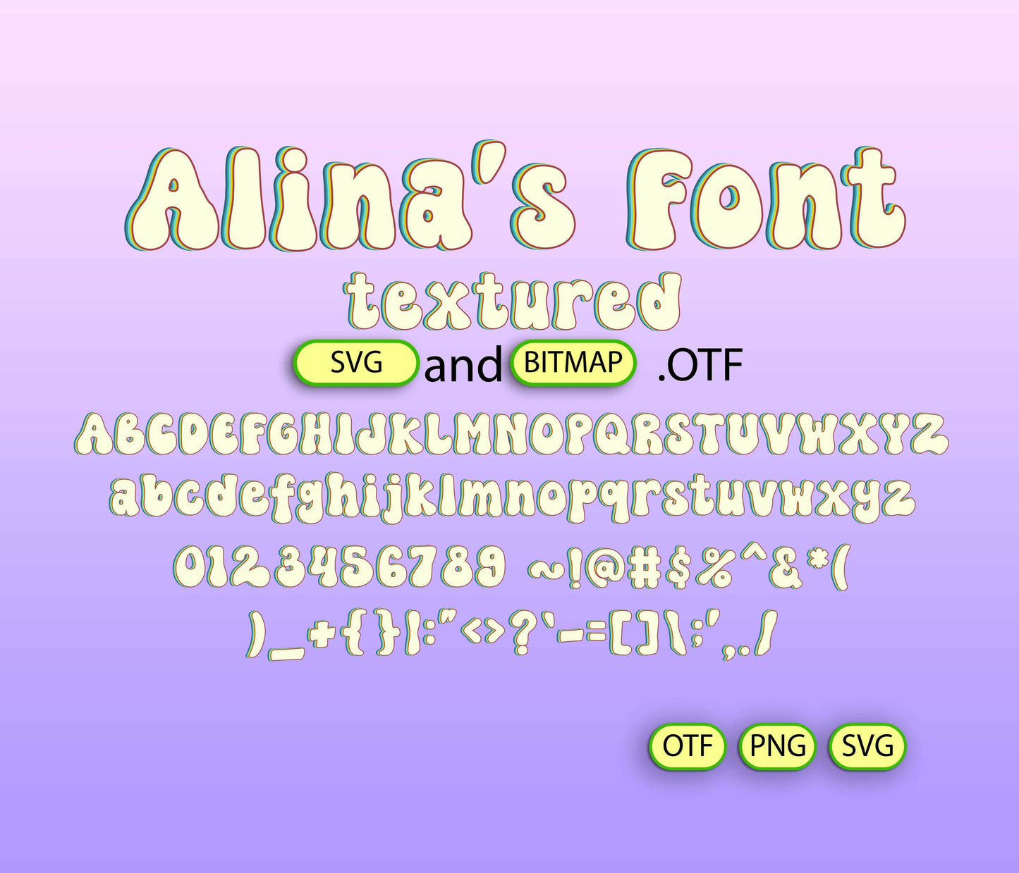 Groovy Retro Vibe Font Textured - Alina's Fonts