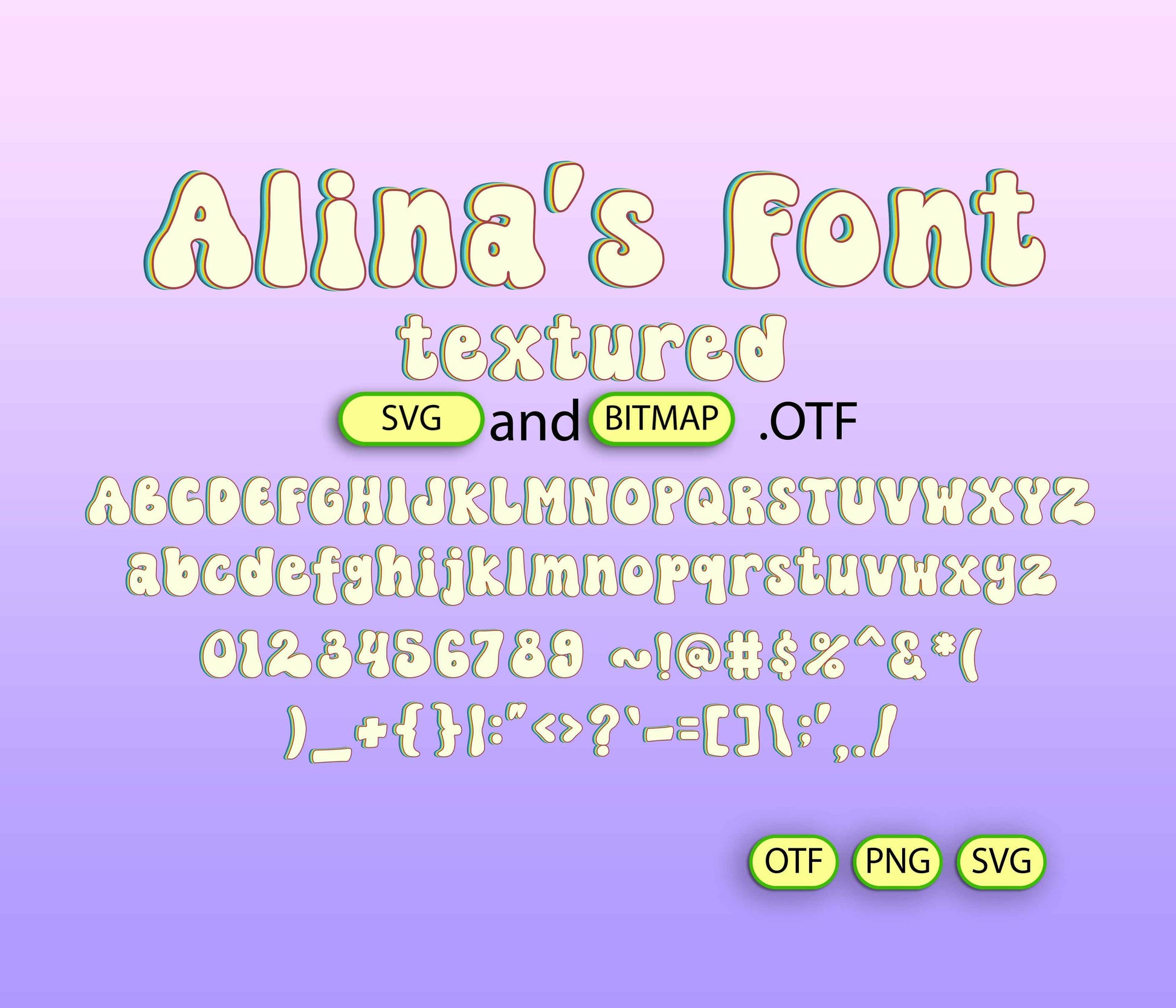 Groovy Retro Vibe Font Textured - Alina's Fonts