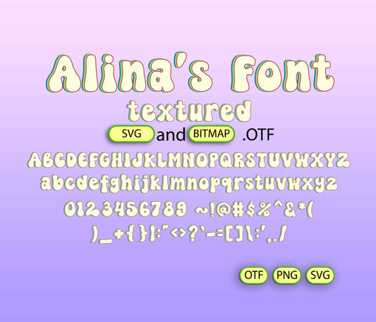 Groovy Retro Vibe Font Textured - Alina's Fonts