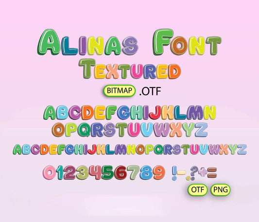Candy Gummy Font Textured - Alina's Fonts