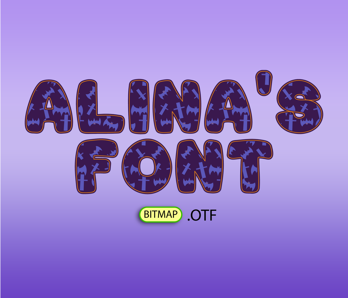 Halloween Color Pattern Font