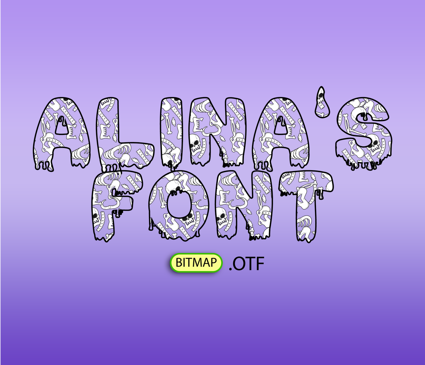 Halloween Skeletons Pattern Font