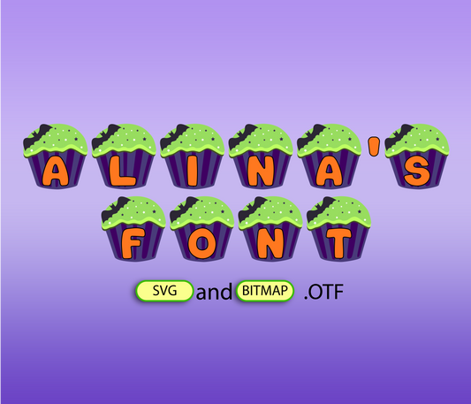 Halloween Muffin Pattern Font