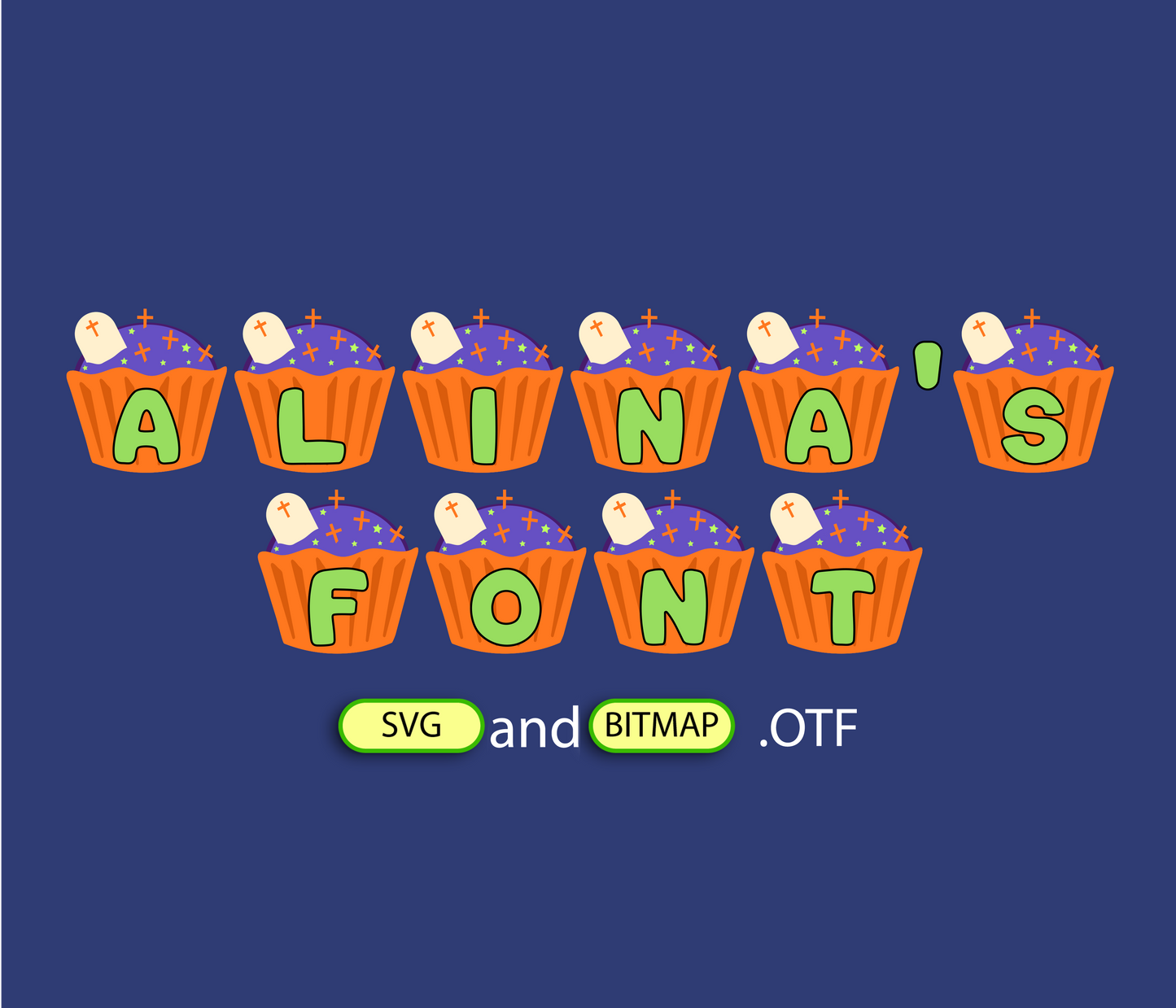 Creepy Cake Pattern Font