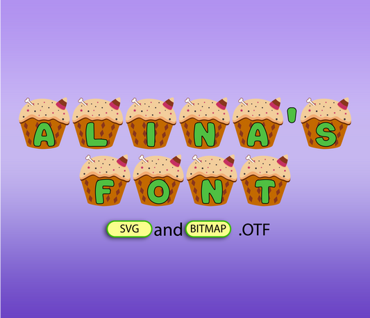 Spooky Cupcake Pattern Font