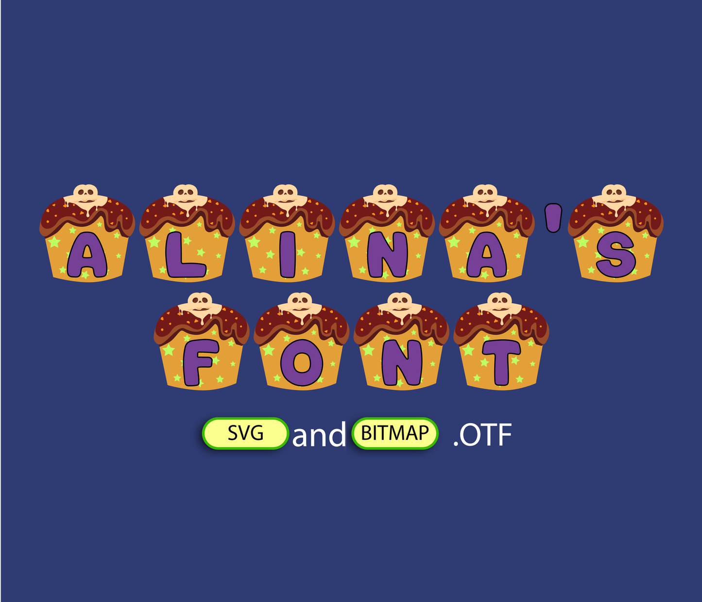 Haunted Brownie Pattern Font