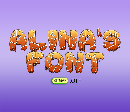 FREE Halloween Slime Bones Pattern Font