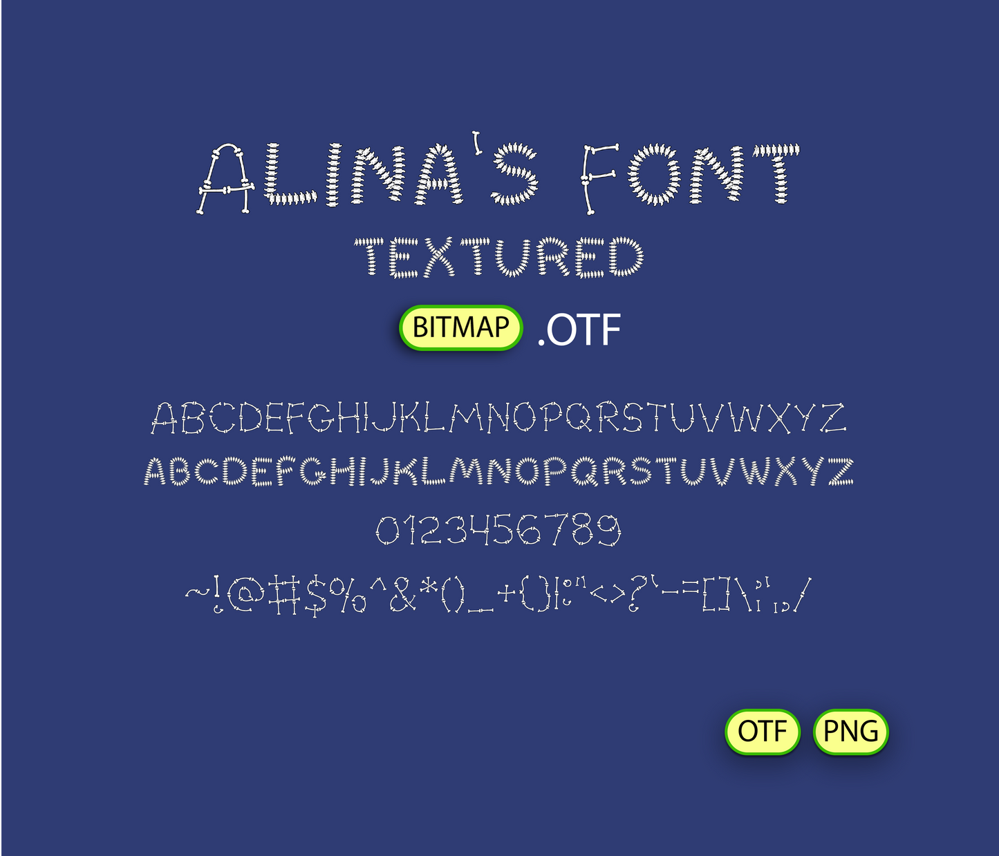 Halloween Bones Pattern Font