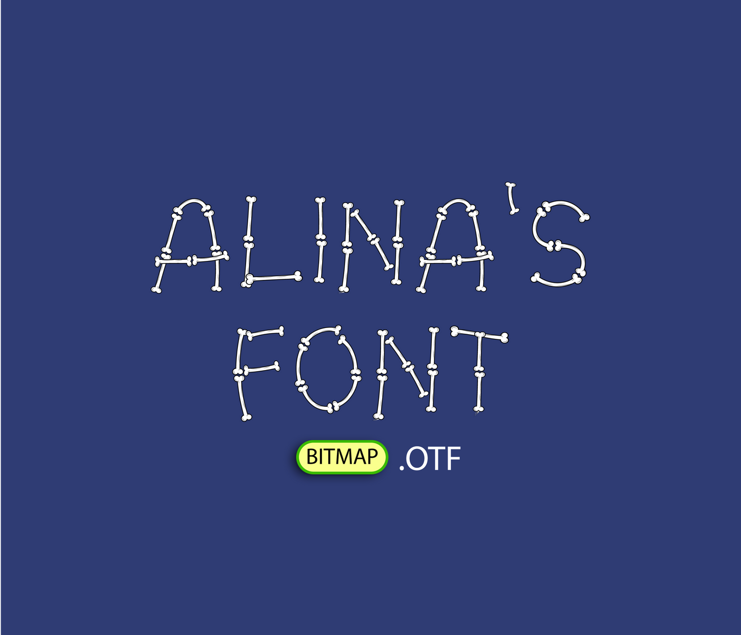 Halloween Bones Pattern Font