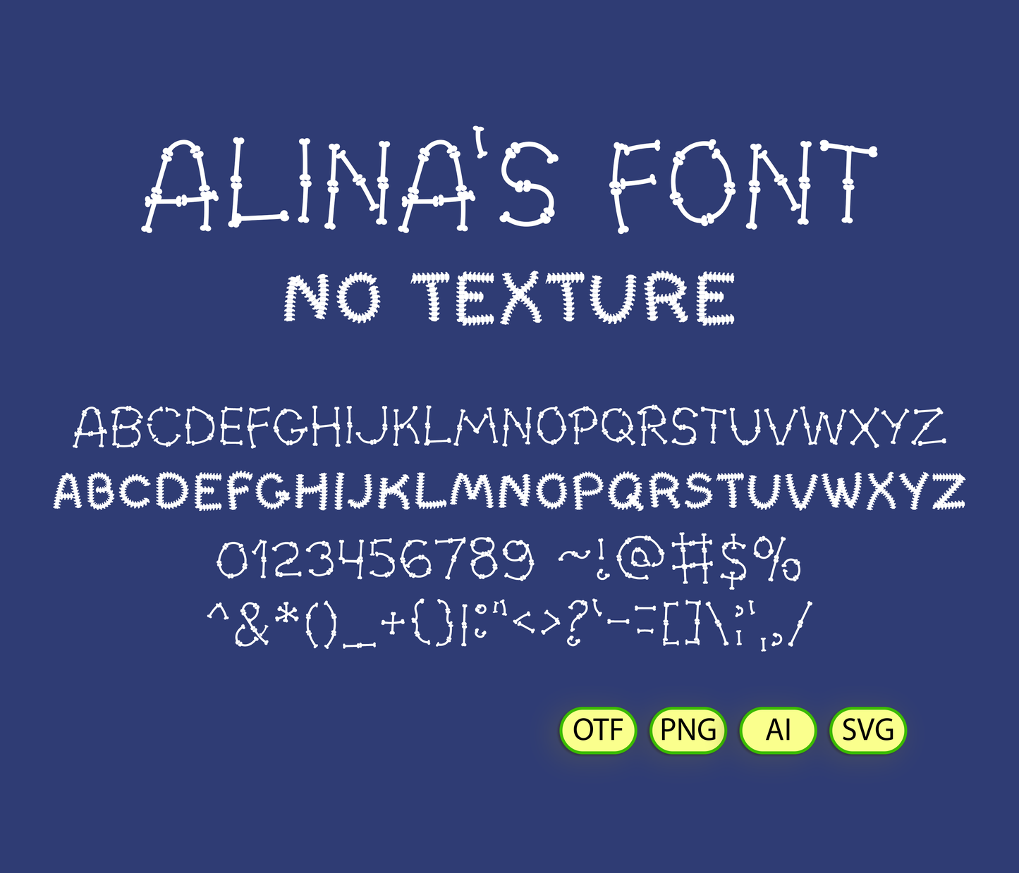 Halloween Bones Pattern Font