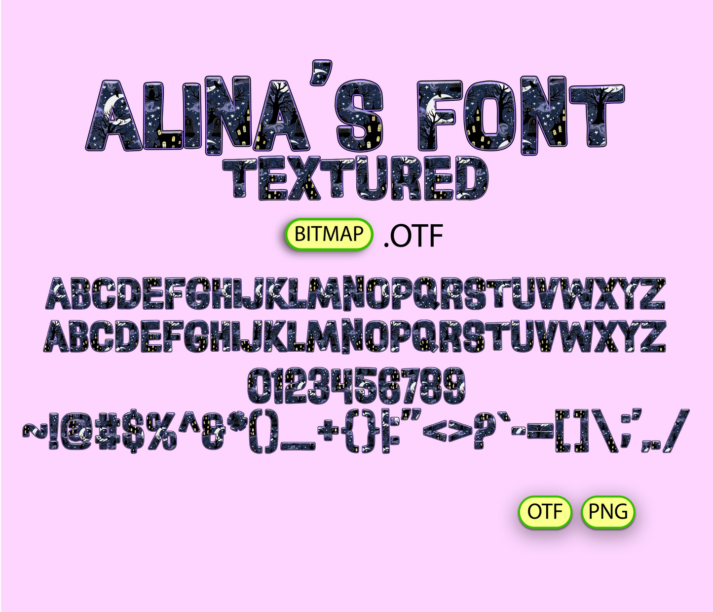 FREE Halloween Nightmare Pattern Font