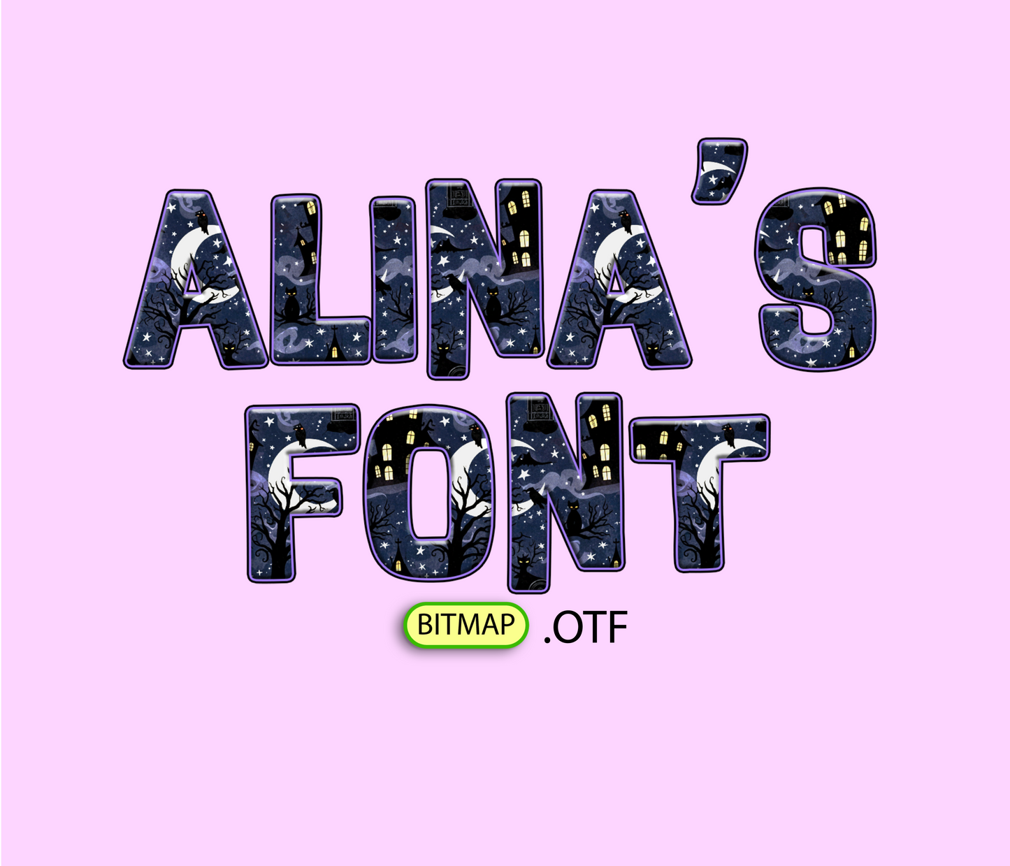 FREE Halloween Nightmare Pattern Font