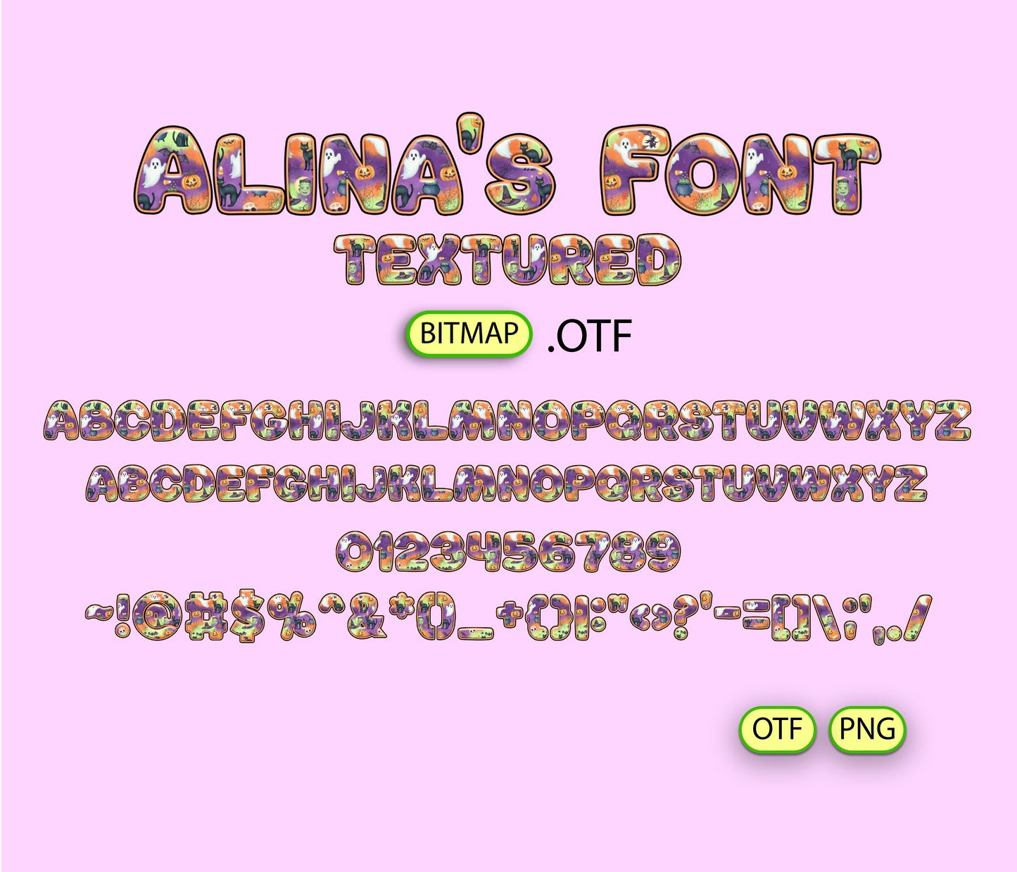 Adorable Specters Pattern Font