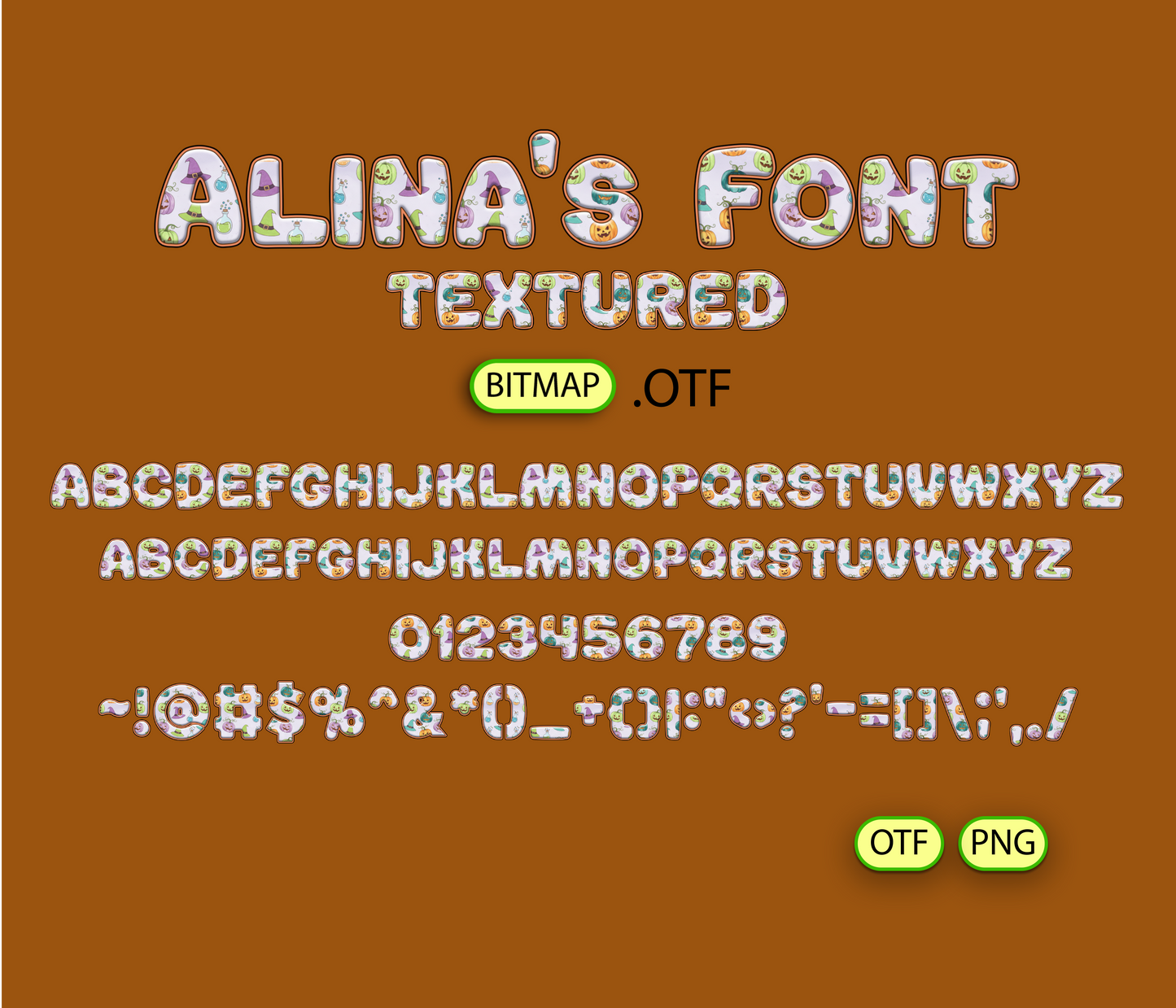 Trick or Treat Fun Pattern Font