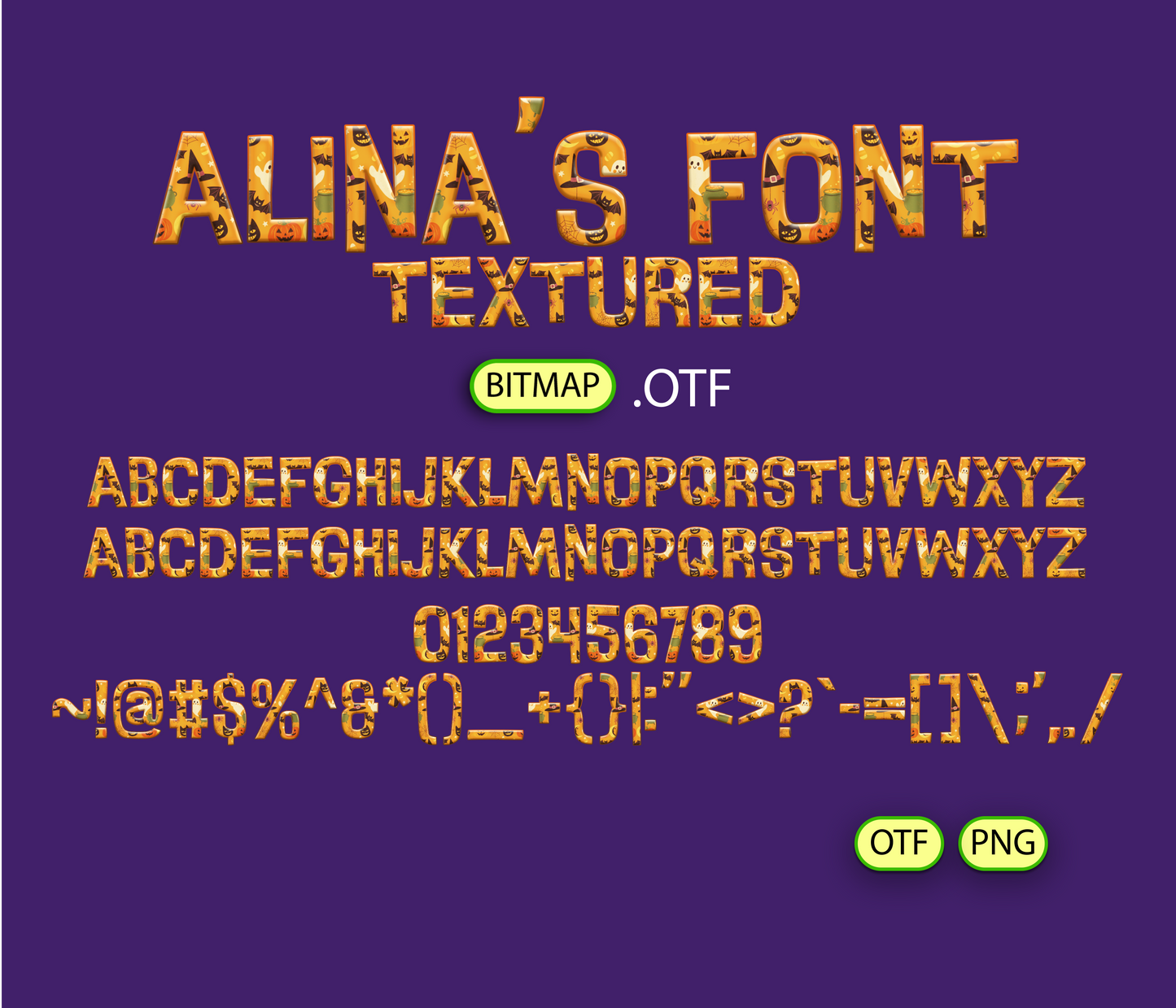 FREE Halloween Pumpkin Witch Pattern Font