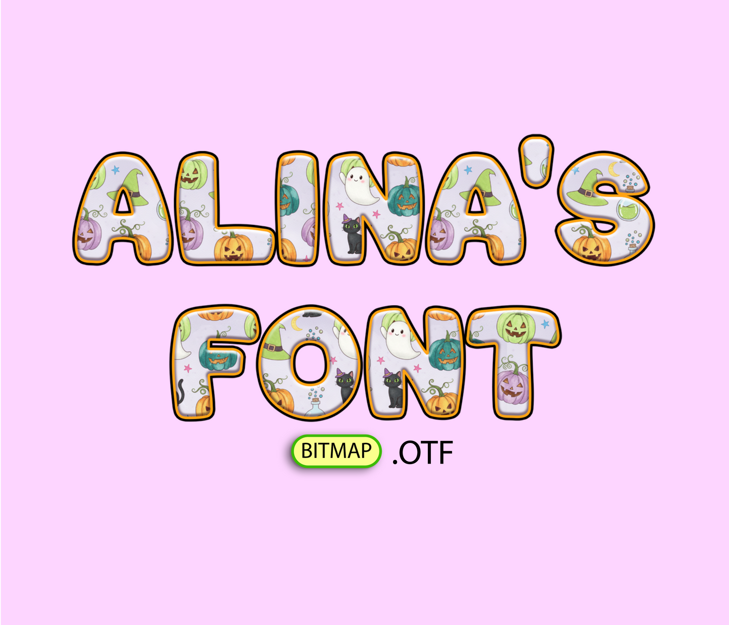 Ghoulish Colorful Halloween Pattern Font