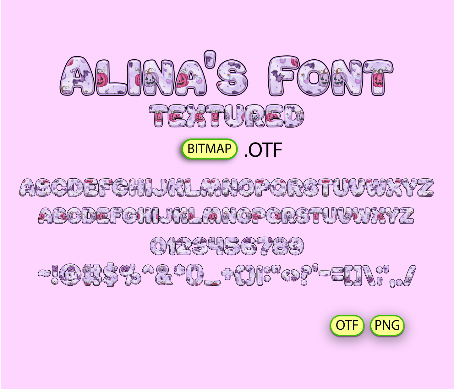 Pumpkin Glow Halloween Pattern Font