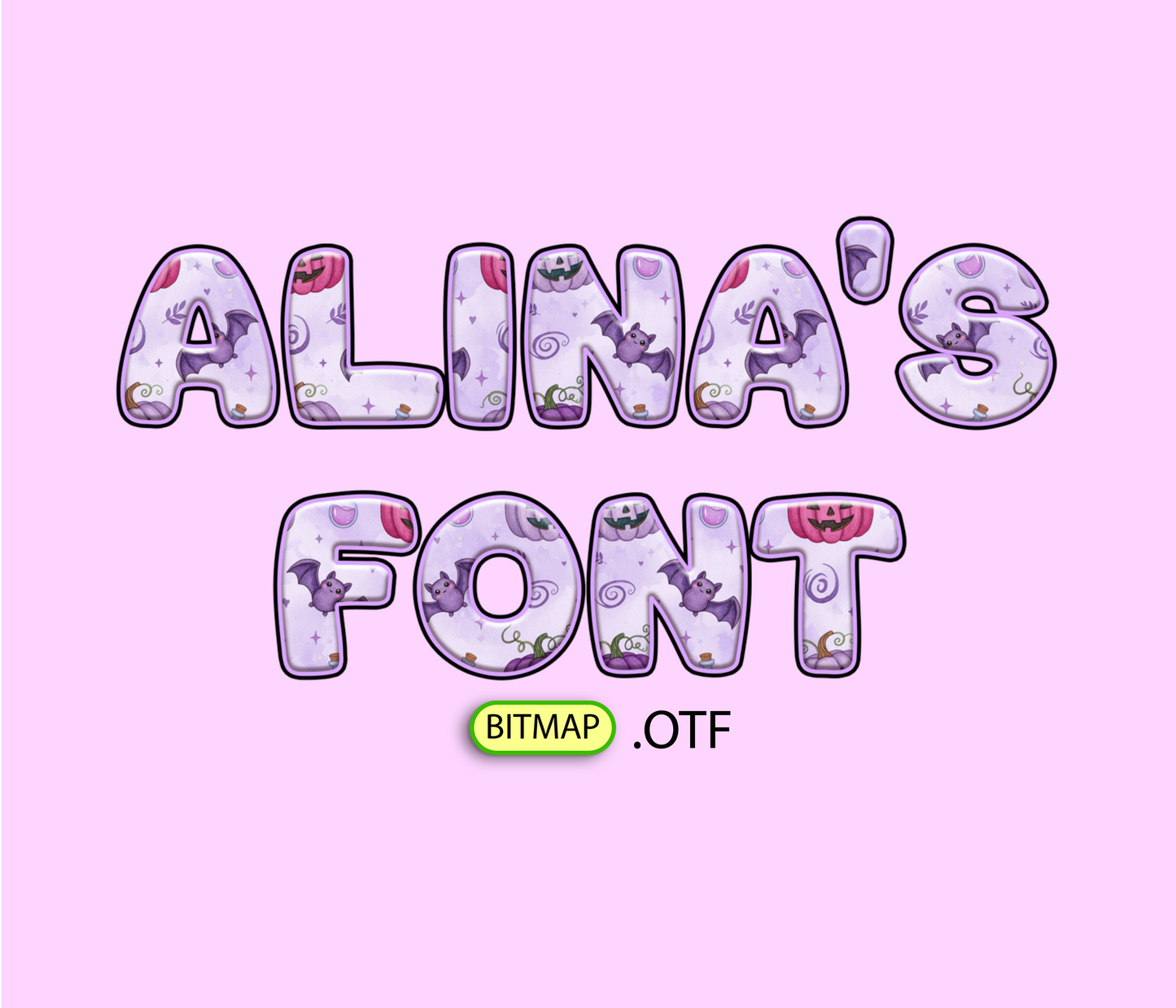 Pumpkin Glow Halloween Pattern Font