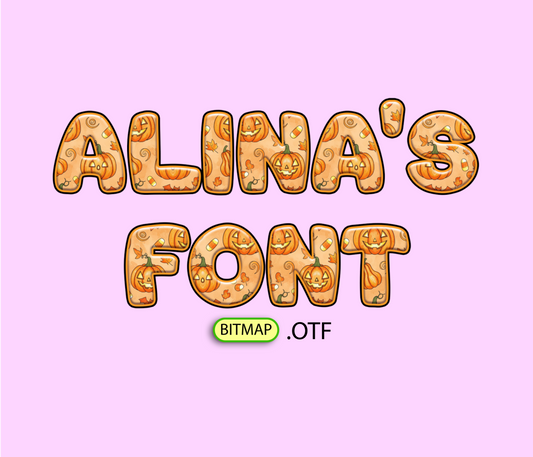 Halloween Pumpkin Patch Pattern Font