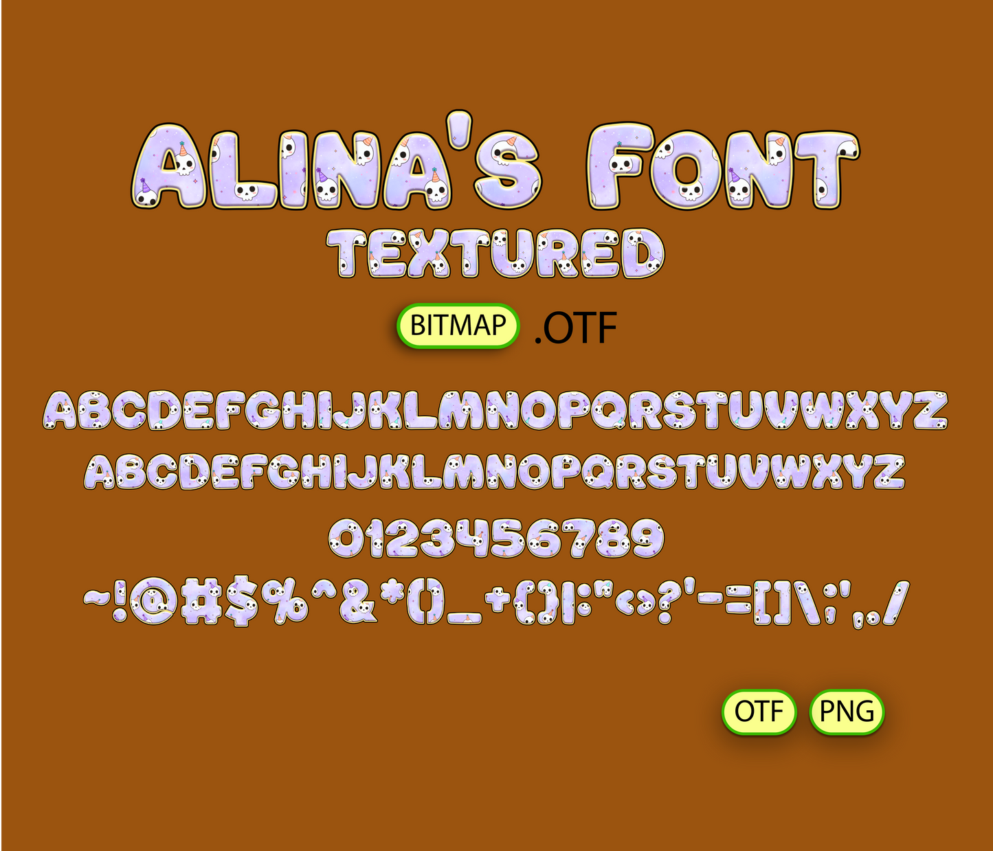 Creepy Cute Halloween Pattern Font