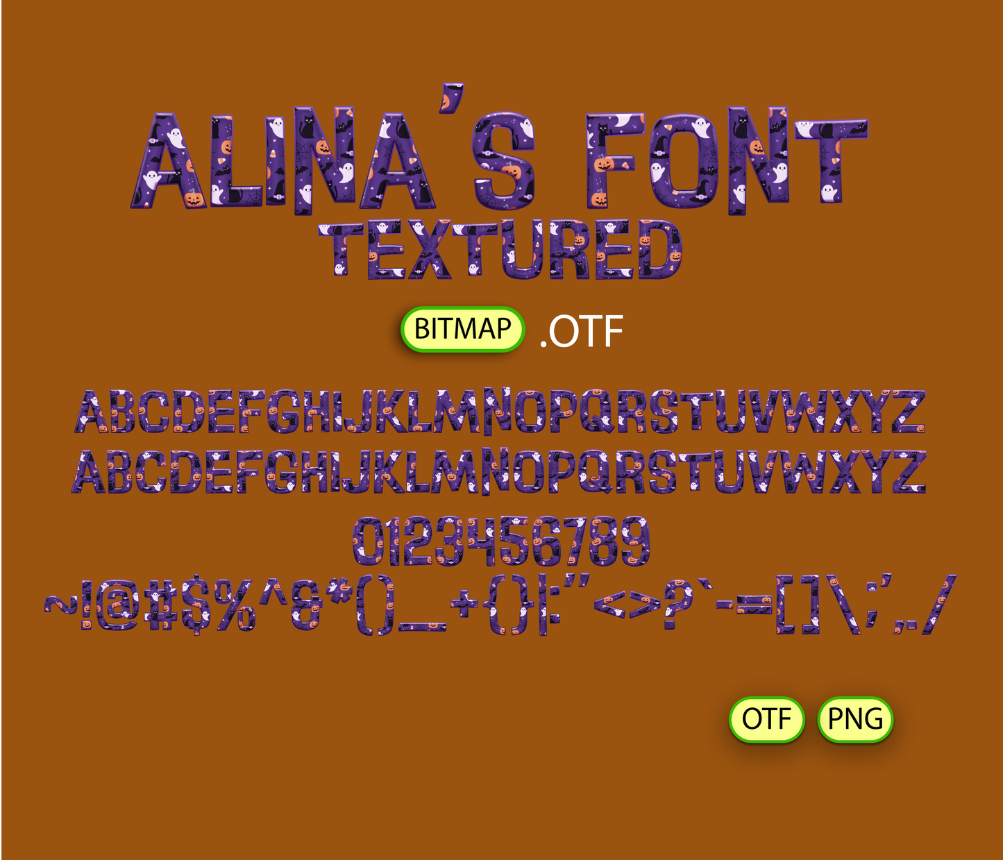 FREE Halloween Pumpkin Ghosts Pattern Font