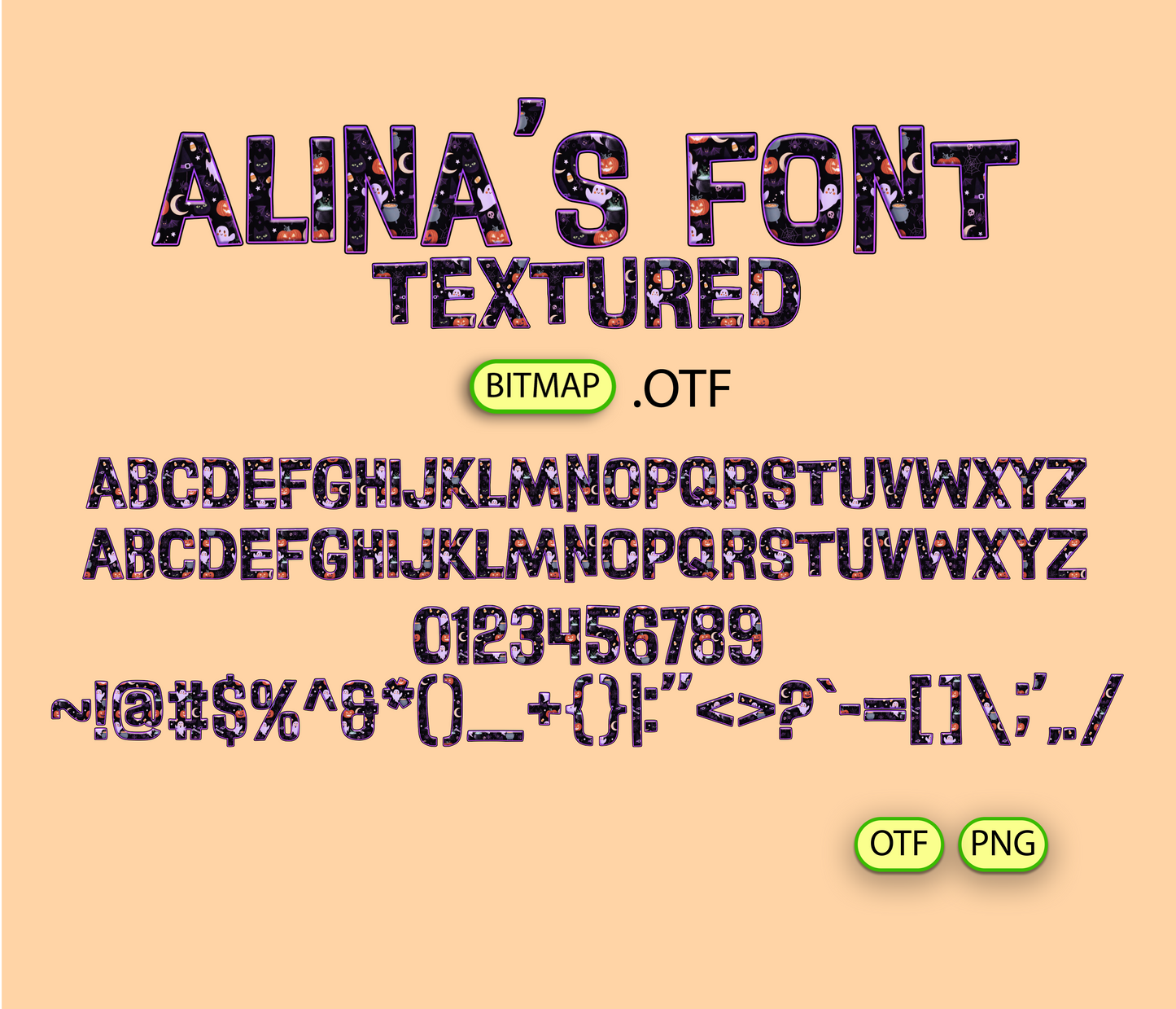 FREE Halloween Cute Ghosts Pattern Font