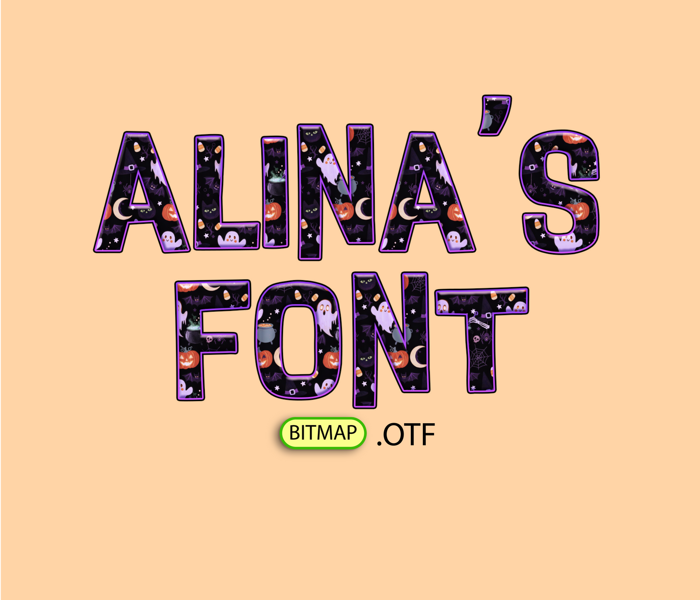 FREE Halloween Cute Ghosts Pattern Font