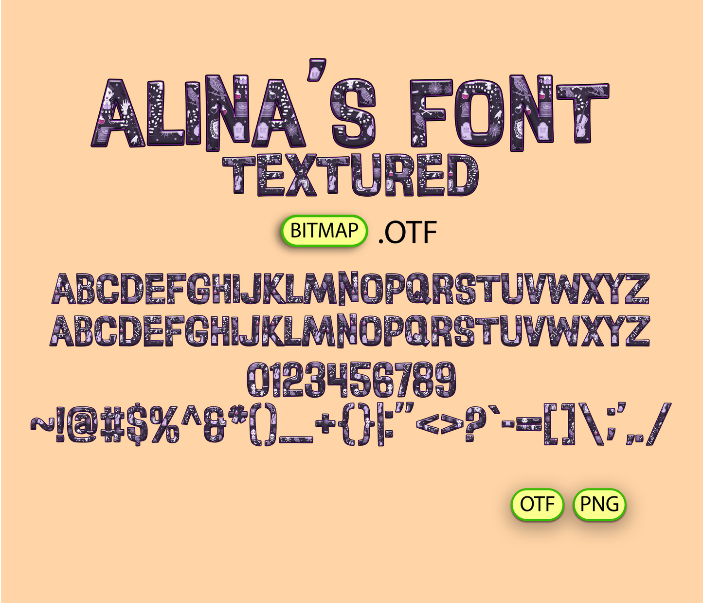 FREE Halloween Spider Web Pattern Font