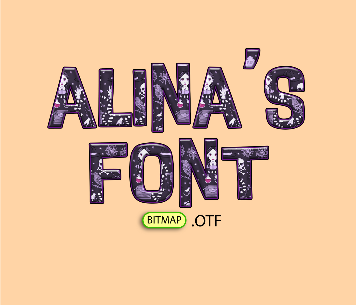 FREE Halloween Spider Web Pattern Font