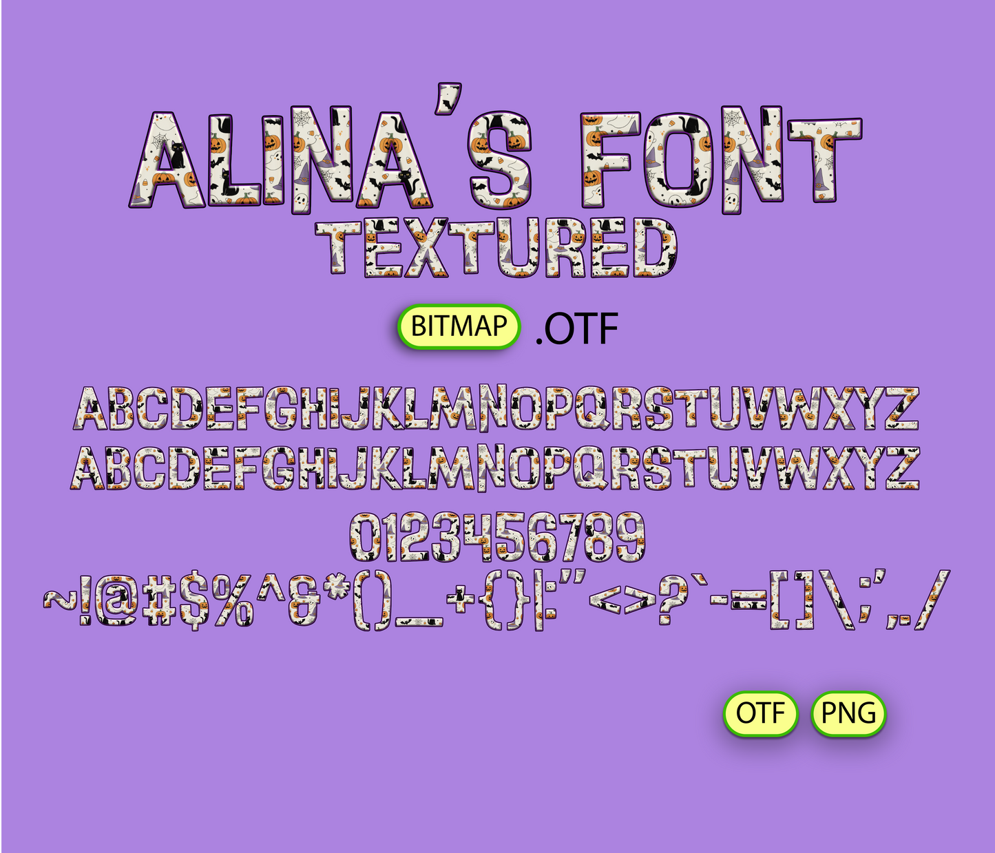 FREE Halloween Bats Pattern Font