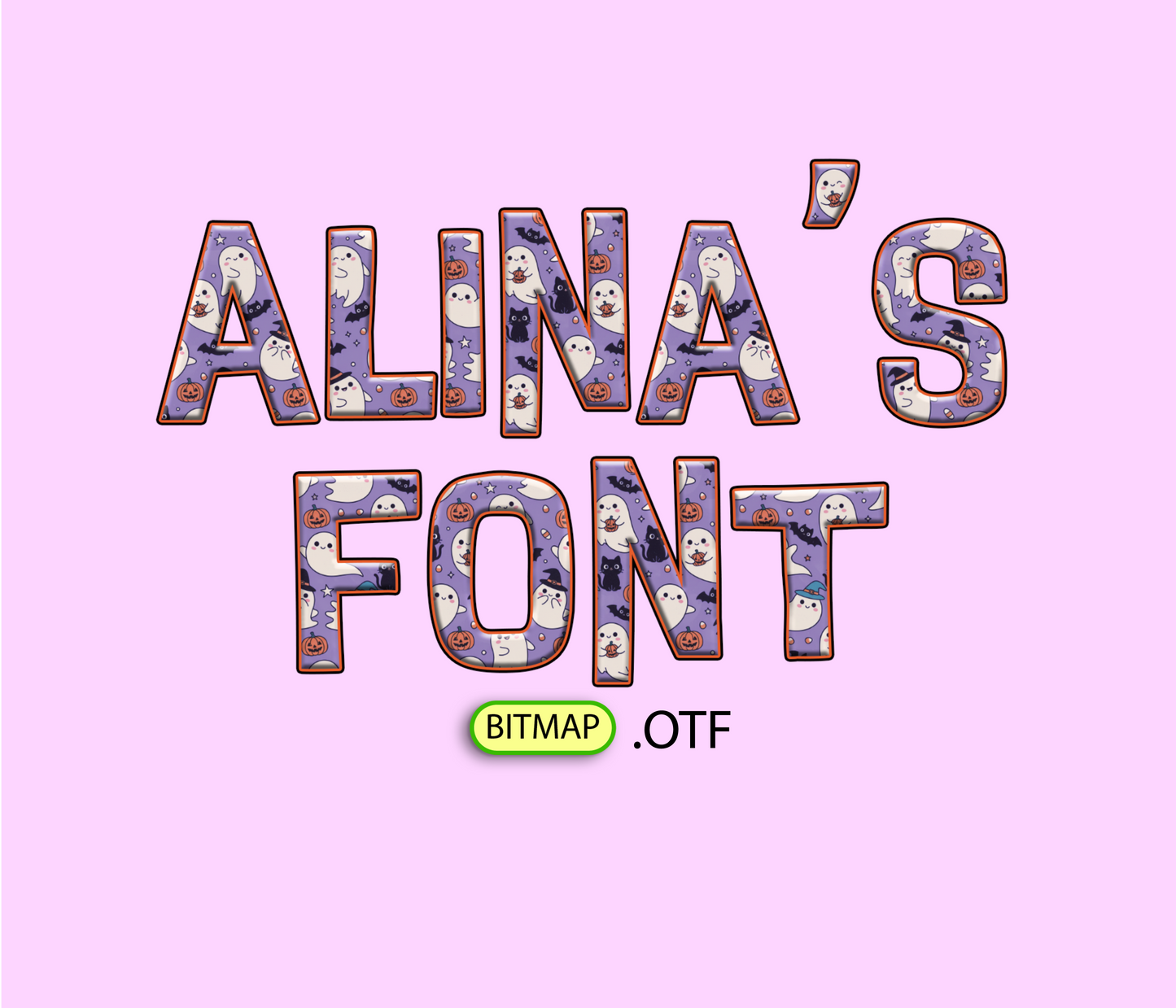 FREE Halloween Happy Ghosts Pattern Font