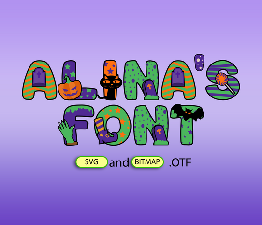 Free Halloween Color Pattern Font