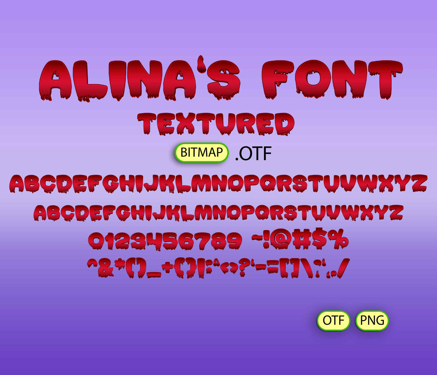 Halloween Slime Fonts Textured Bundle - Alina's Fonts