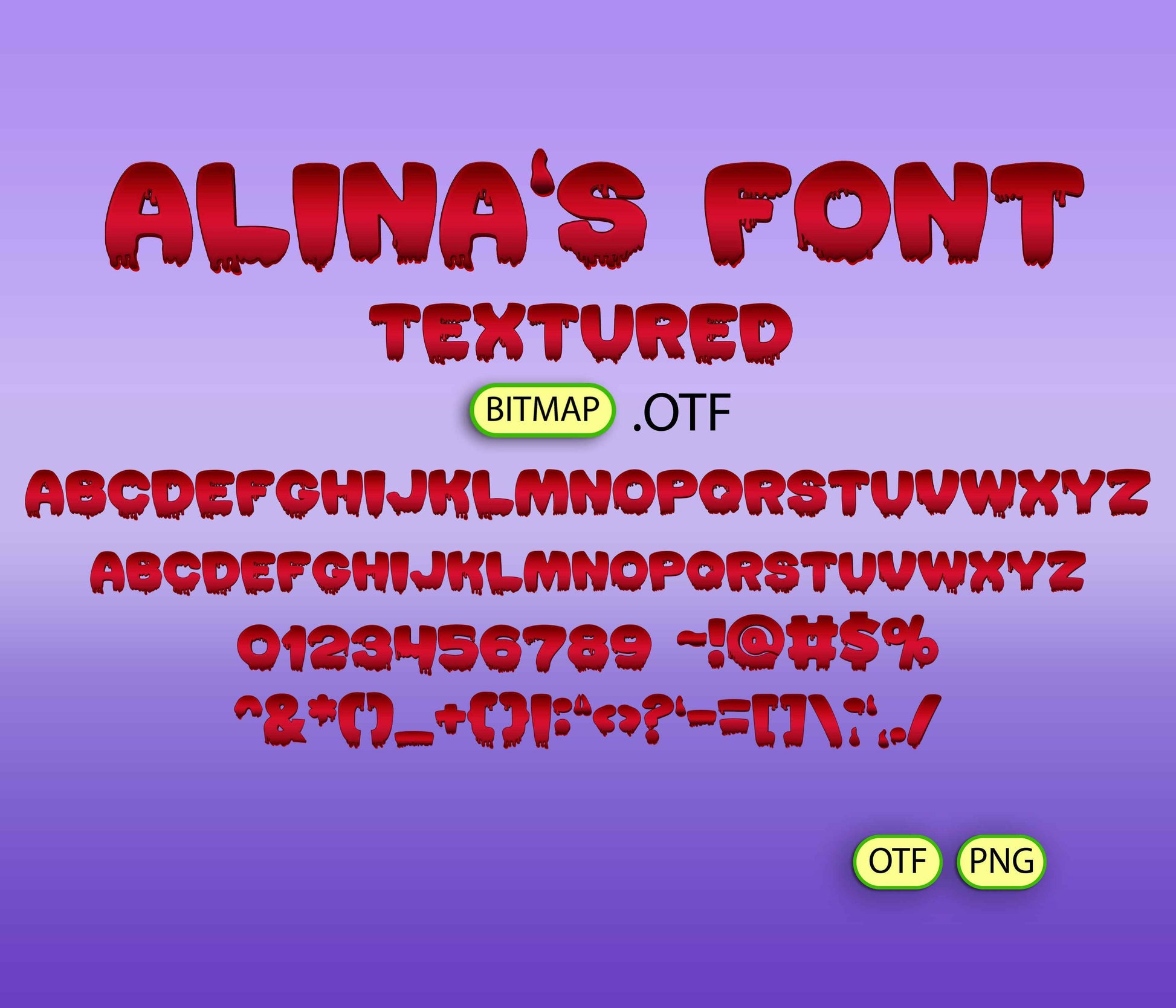 Halloween Slime Fonts Textured Bundle - Alina's Fonts