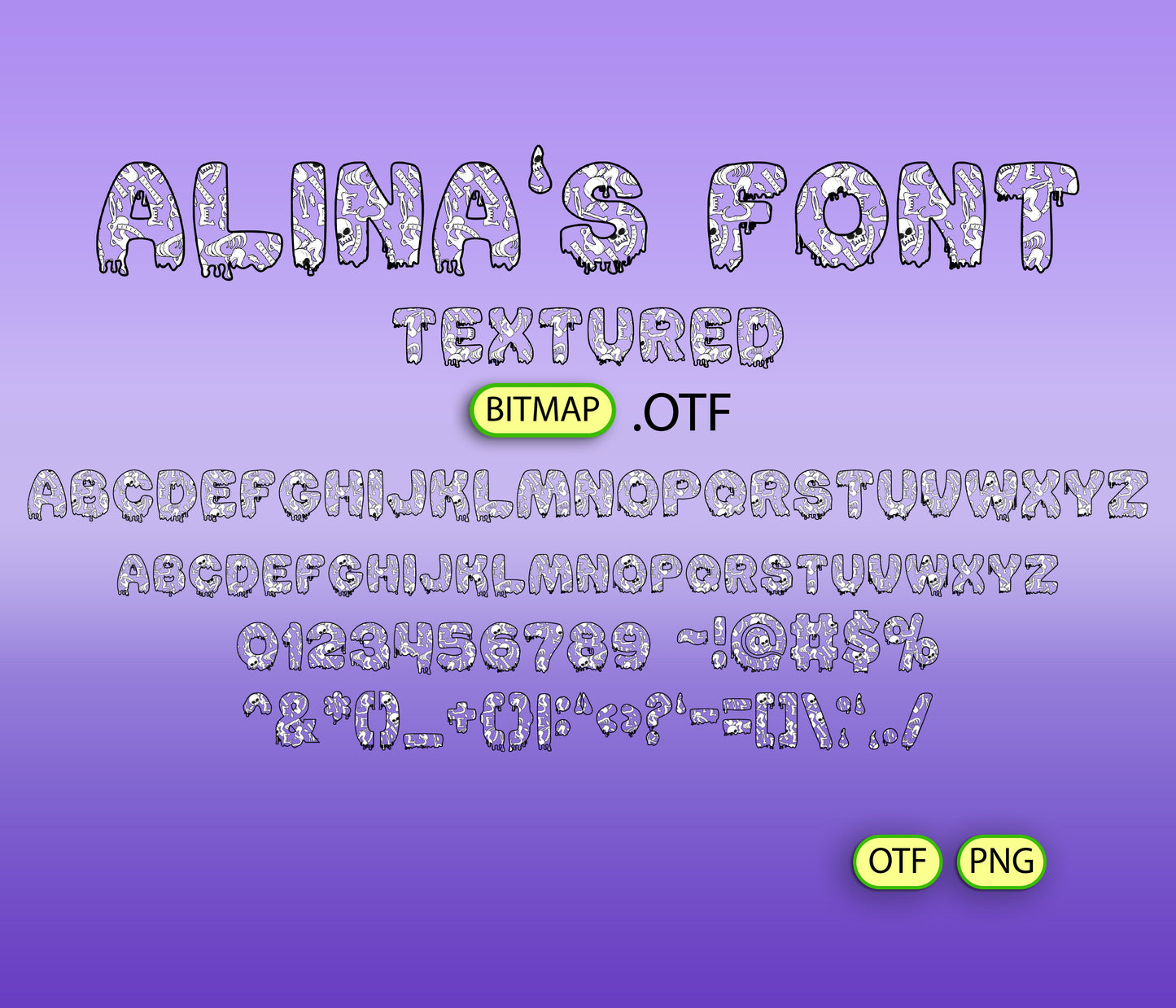 Halloween Skeletons Pattern Font