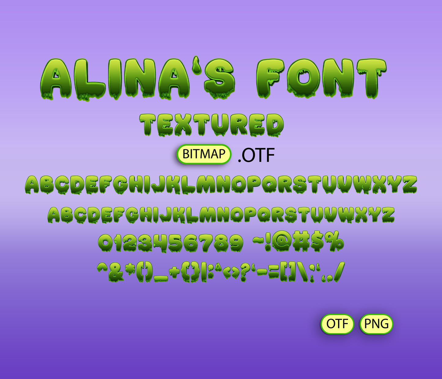 Slime Halloween Font Textured Oozy Spook