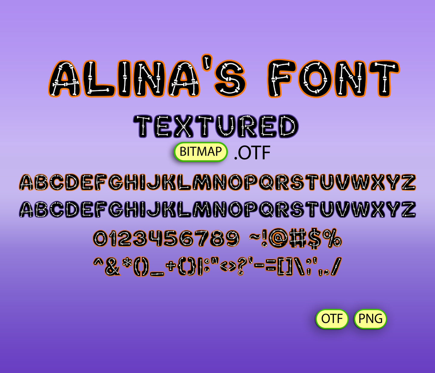 FREE Halloween Bone Walkers Pattern Font