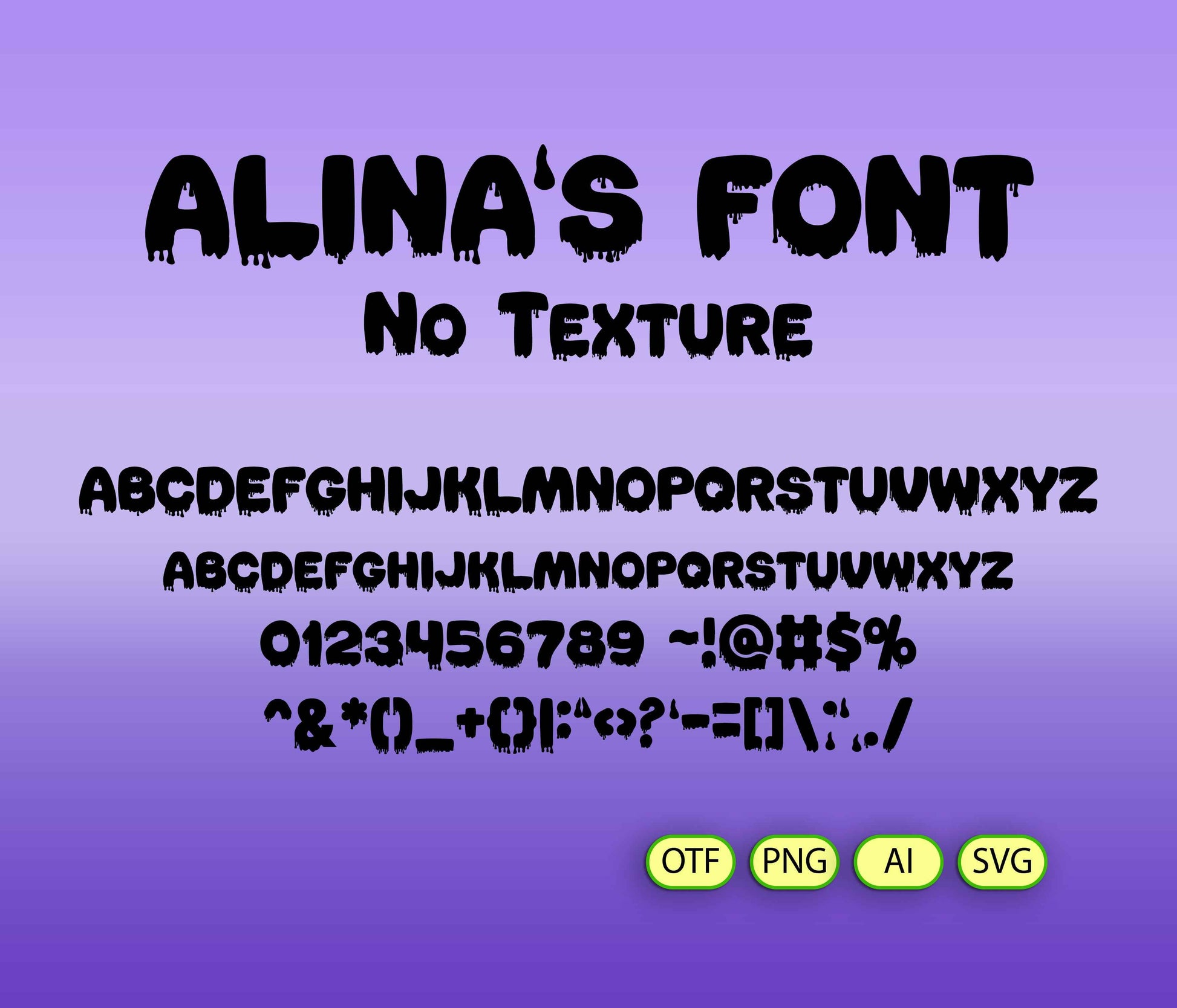 Halloween Slime Fonts Textured Bundle - Alina's Fonts